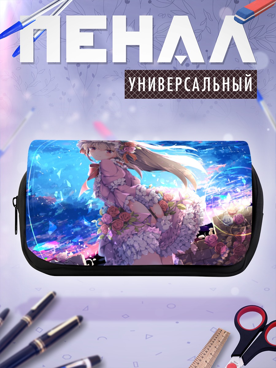 Пенал-косметичка Девушка в розах