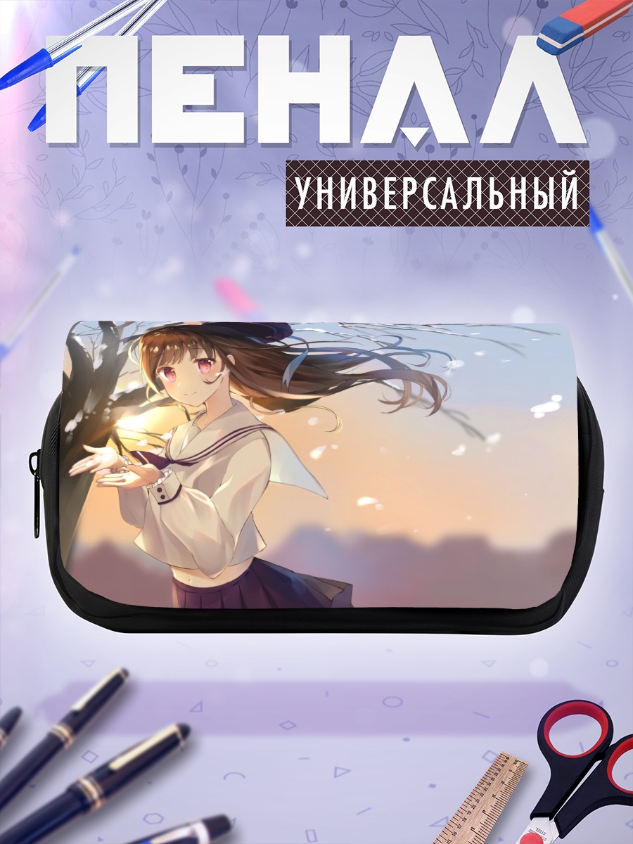 Пенал-косметичка Школьница в снегу