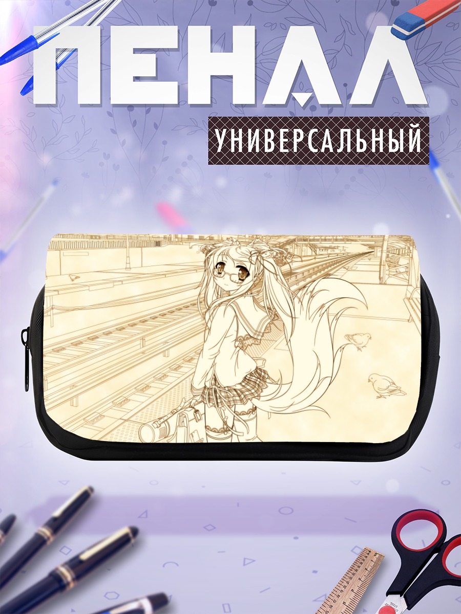 Пенал-косметичка Девушка-лиса на платформе