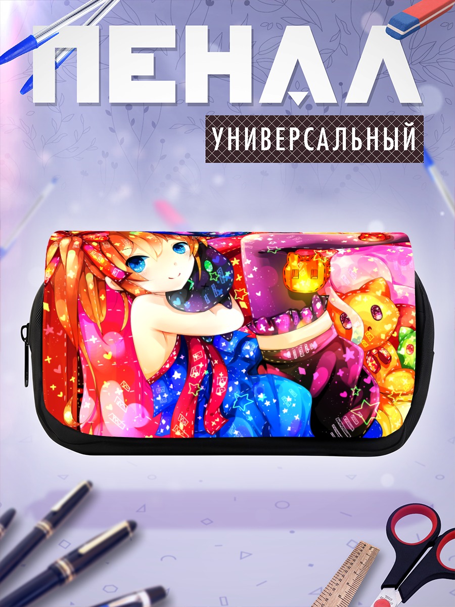Пенал-косметичка Рыжая кукла с лентами