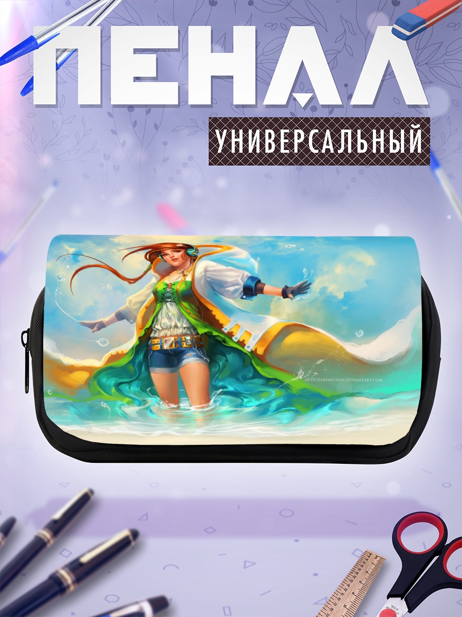 Пенал-косметичка Девушка в наушниках