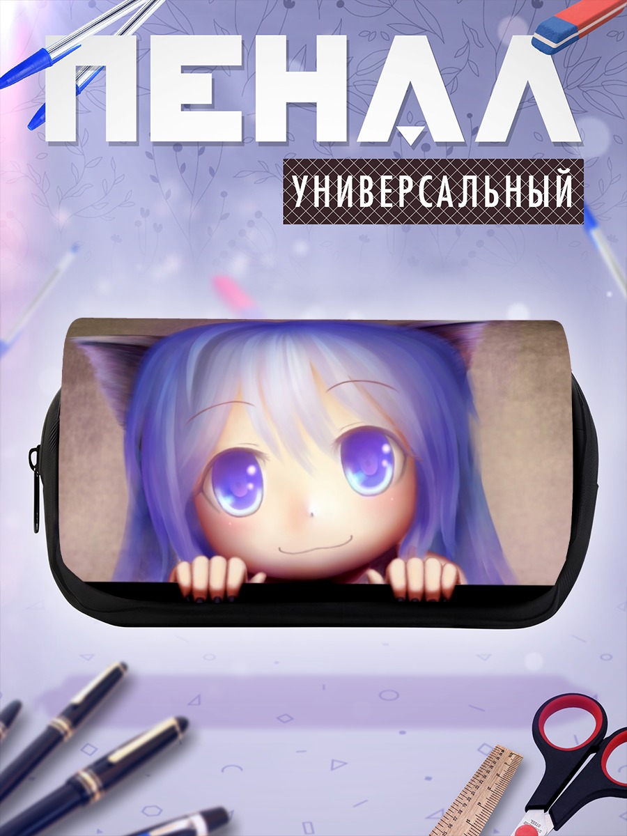 Пенал-косметичка Мику Хацунэ с ушками