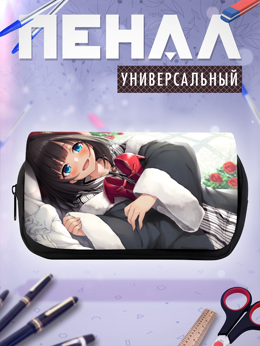 Пенал-косметичка Девушка в зимнем пальто