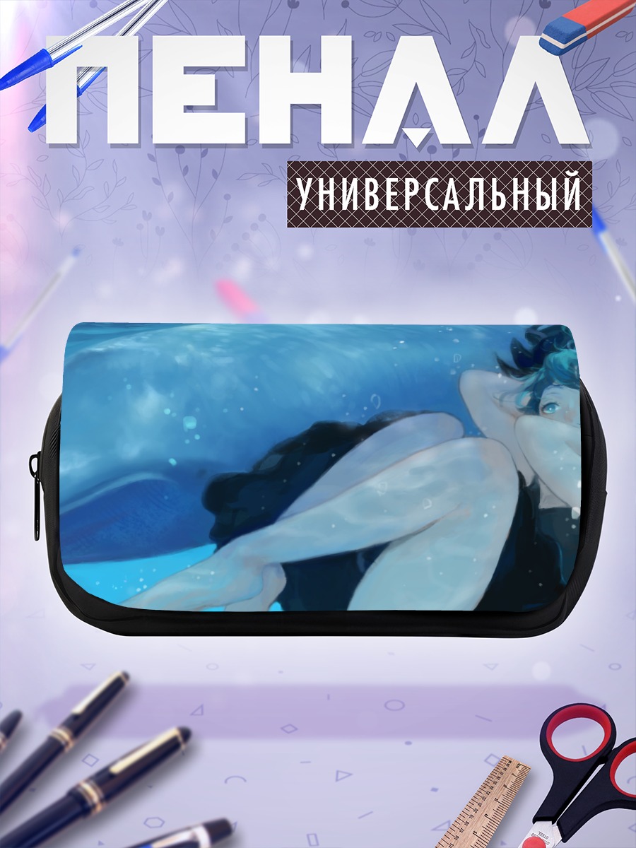 Пенал-косметичка Мику Хацунэ с китом