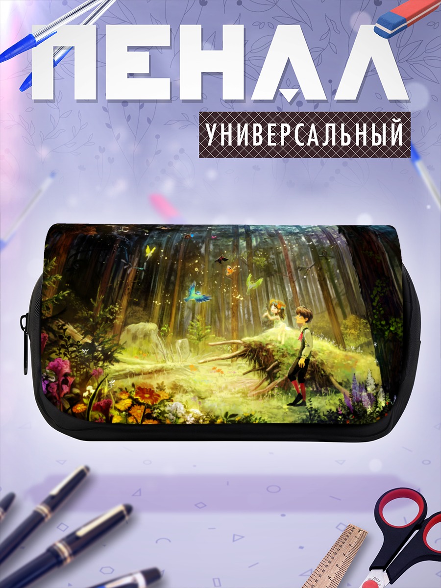 Пенал-косметичка Лесная сказка с птицами