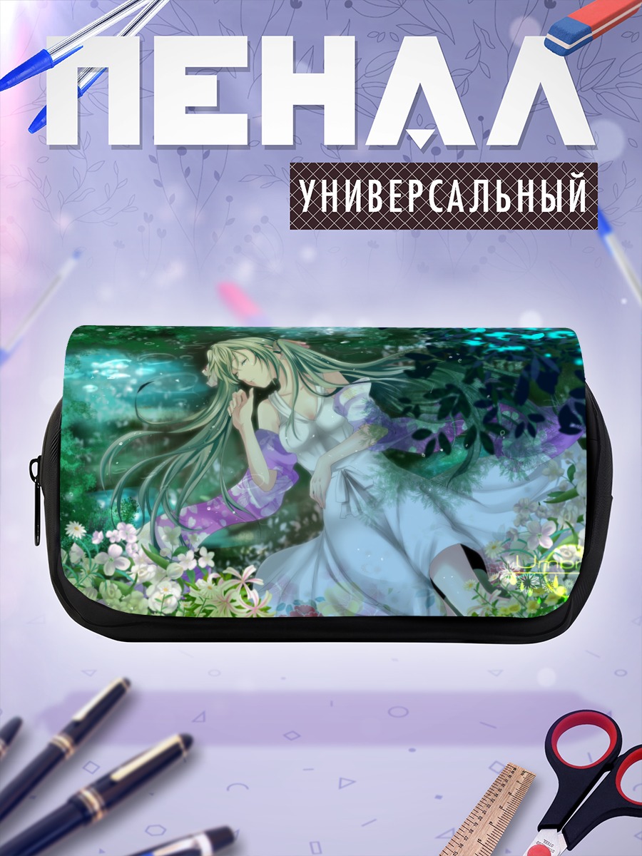 Пенал-косметичка Мику Хацунэ в цветах