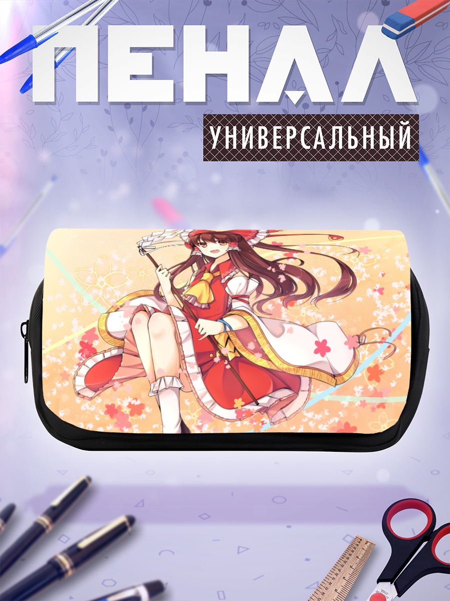 Пенал-косметичка Рейму Хакурей в цветах