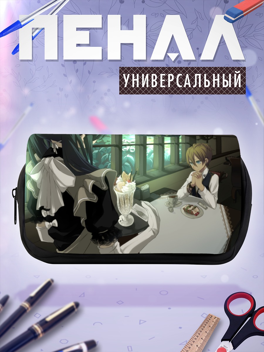 Пенал-косметичка Мику Хацунэ в кафе