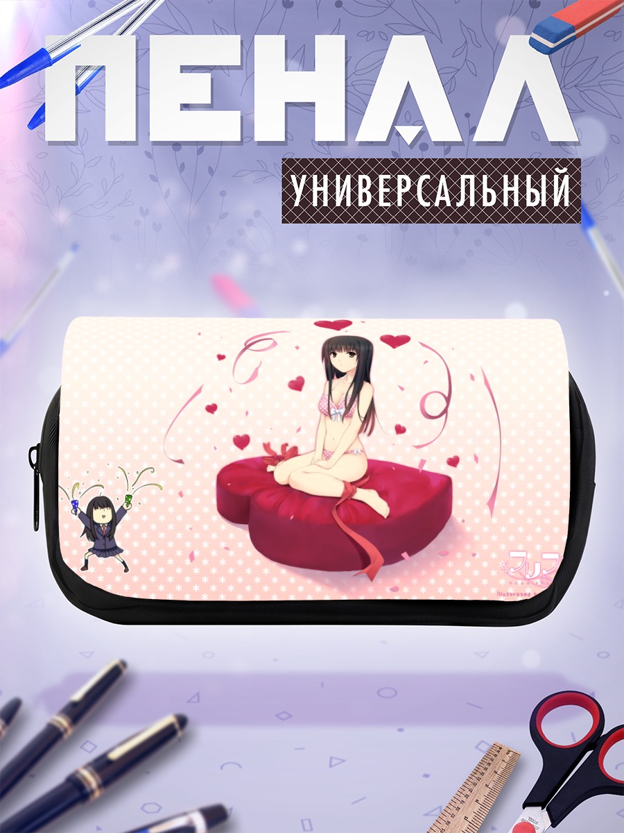 Пенал-косметичка Рика Шираминэ в сердцах
