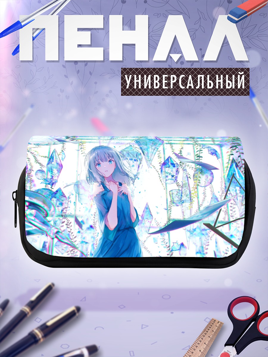 Пенал-косметичка Девушка в кристаллах