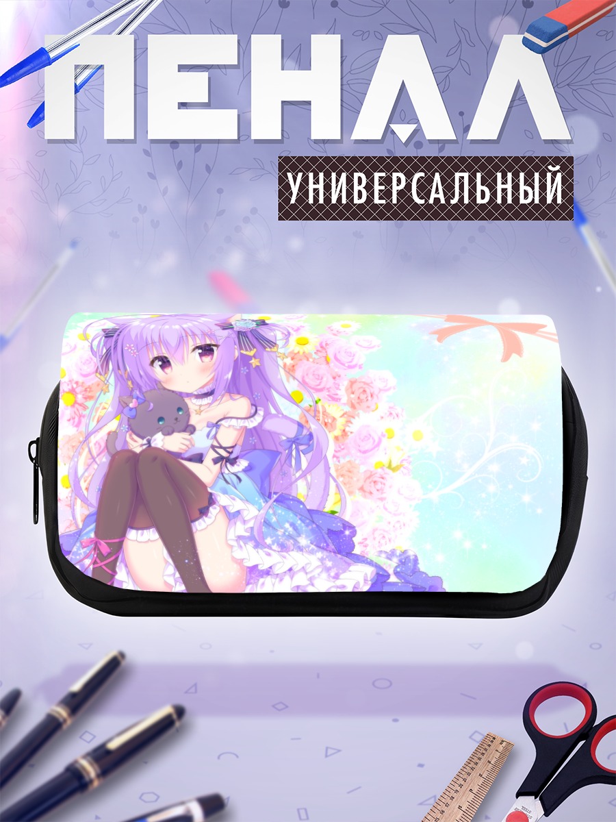 Пенал-косметичка Кошкодевочка в цветах