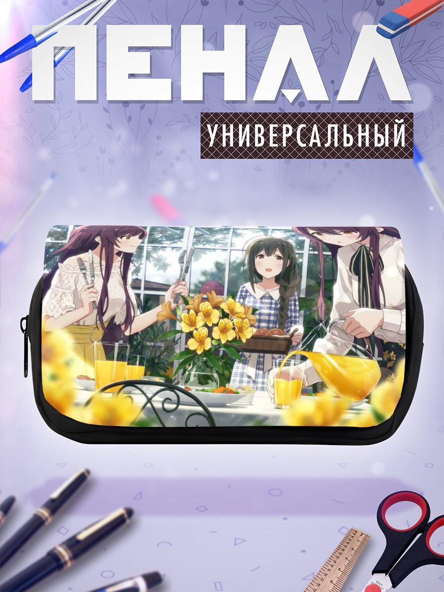 Пенал-косметичка Чиюки Куваяма за столом