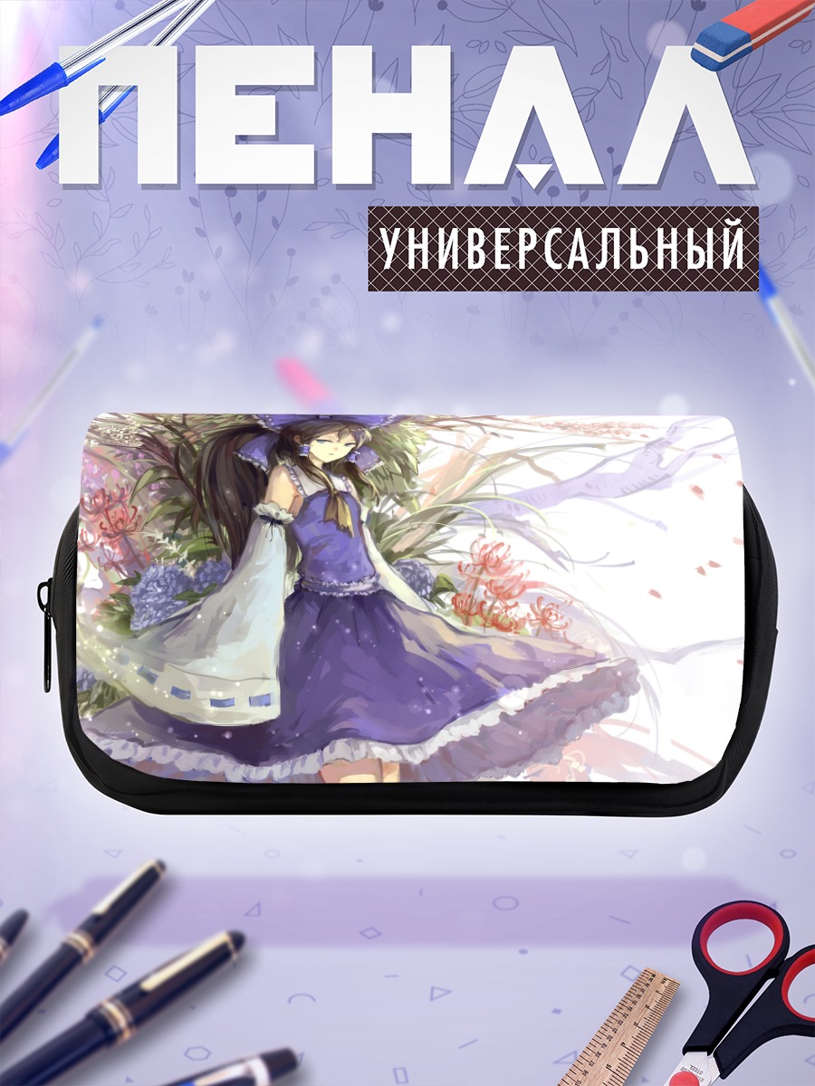 Пенал-косметичка Рейму Хакурей в цветах