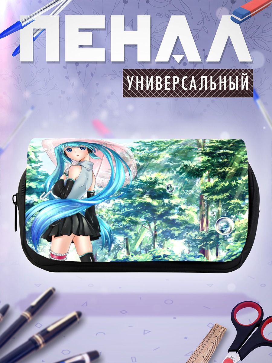 Пенал-косметичка Мику Хацунэ в лесу