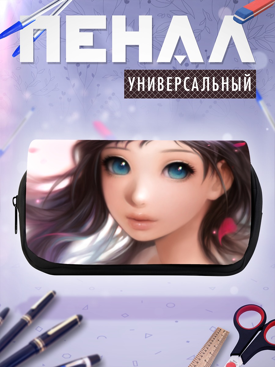 Пенал-косметичка Девушка в лепестках