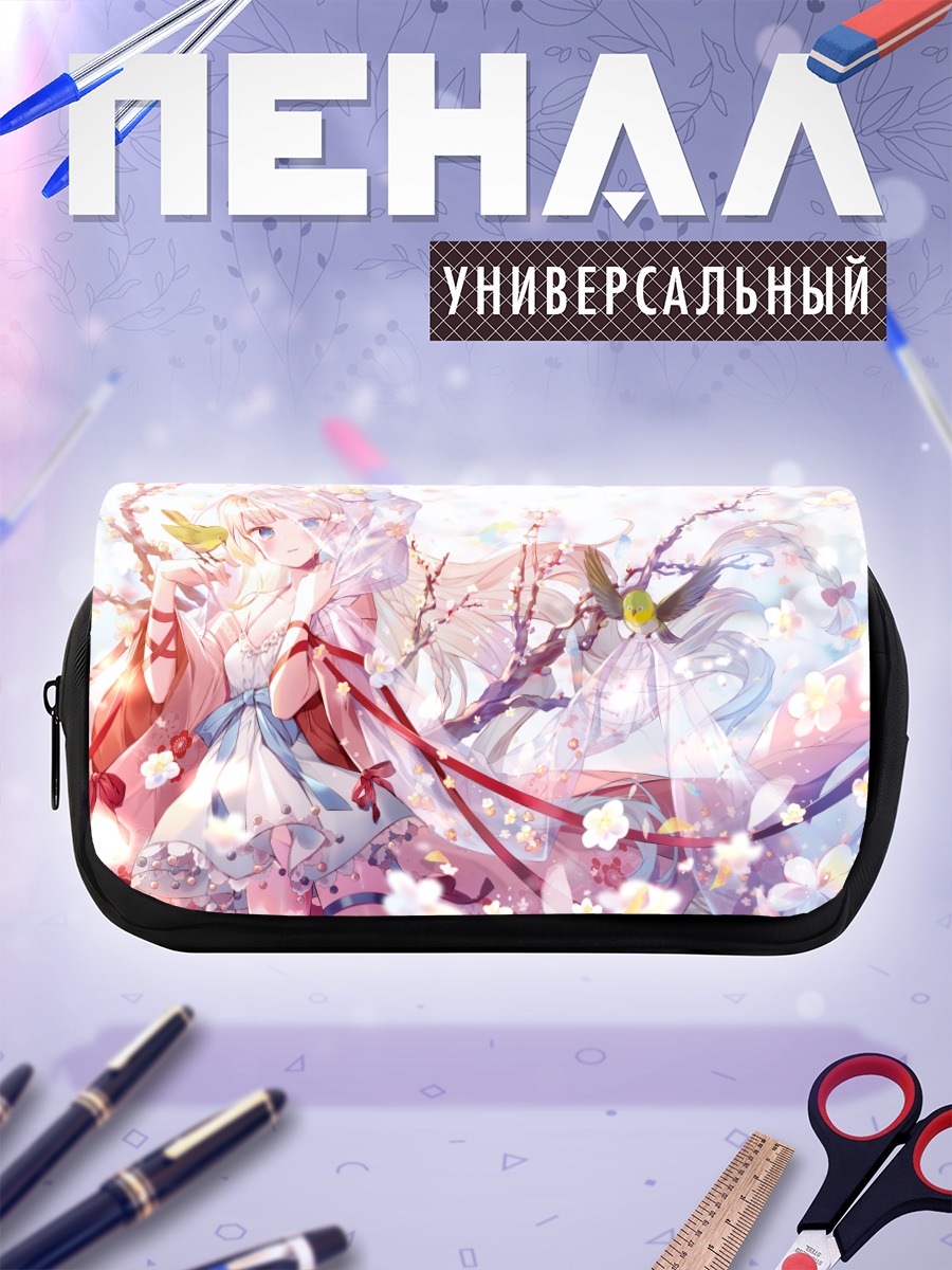 Пенал-косметичка Блондинка в сакуре