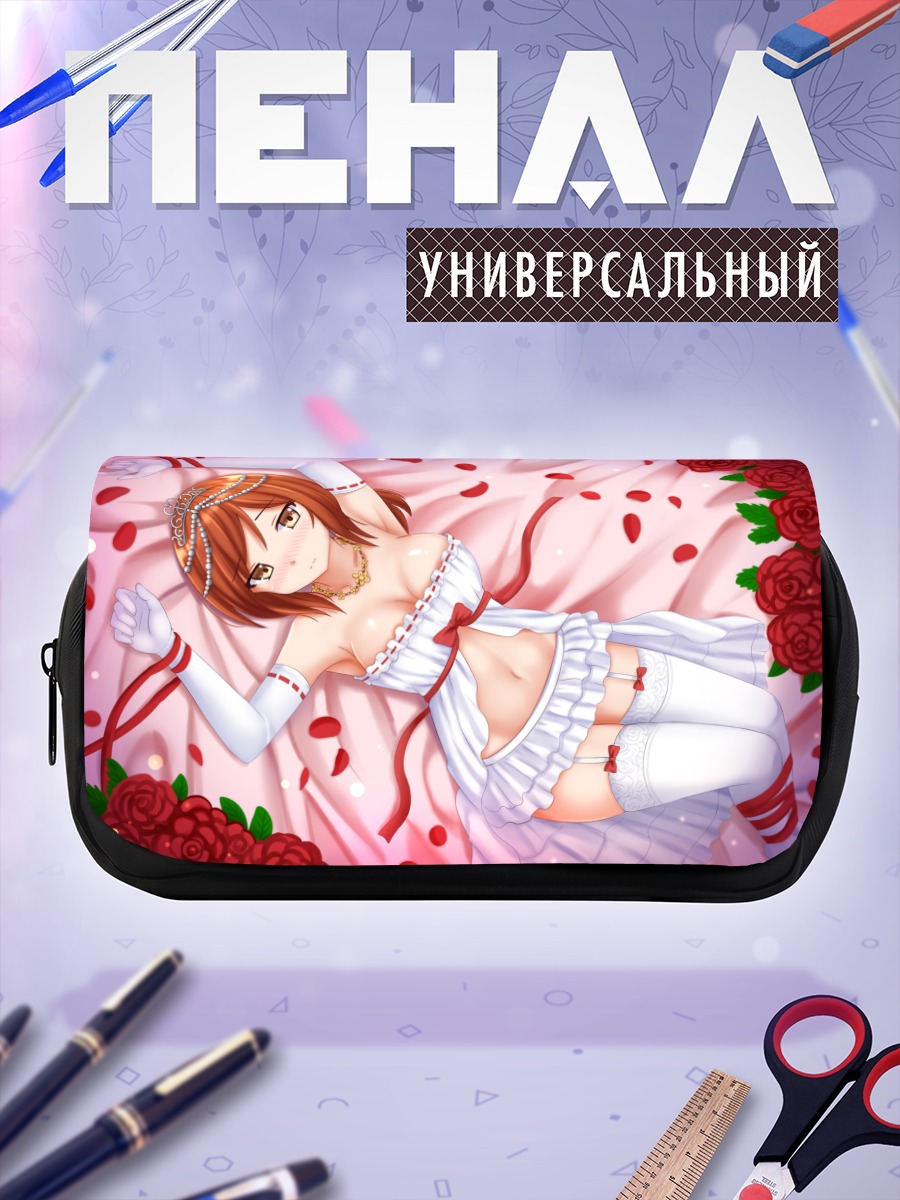 Пенал-косметичка Девушка в розах