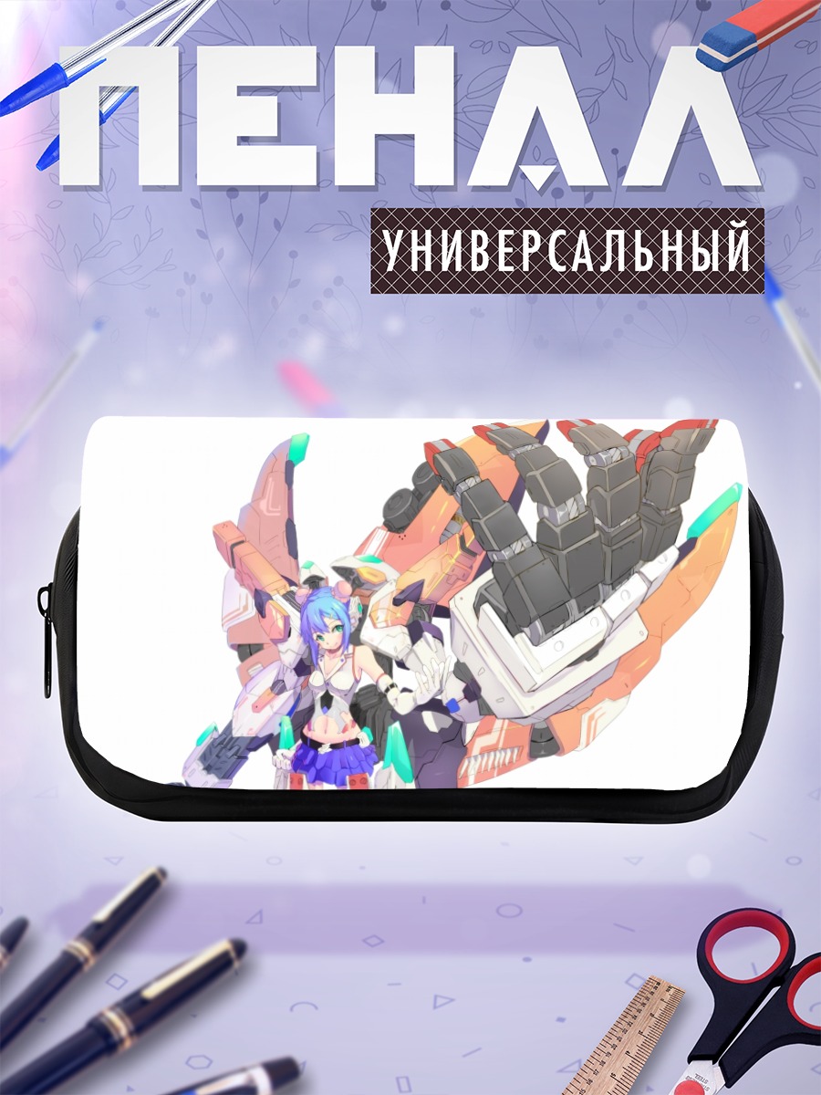 Пенал-косметичка Меха-девушка в броне