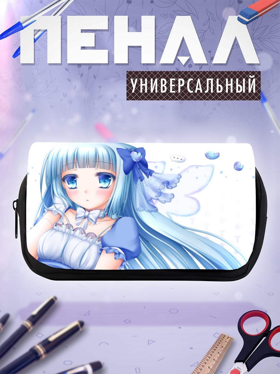 Пенал-косметичка Мику Хацунэ в голубом