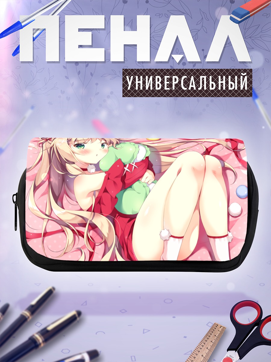 Пенал-косметичка Девушка с ушками