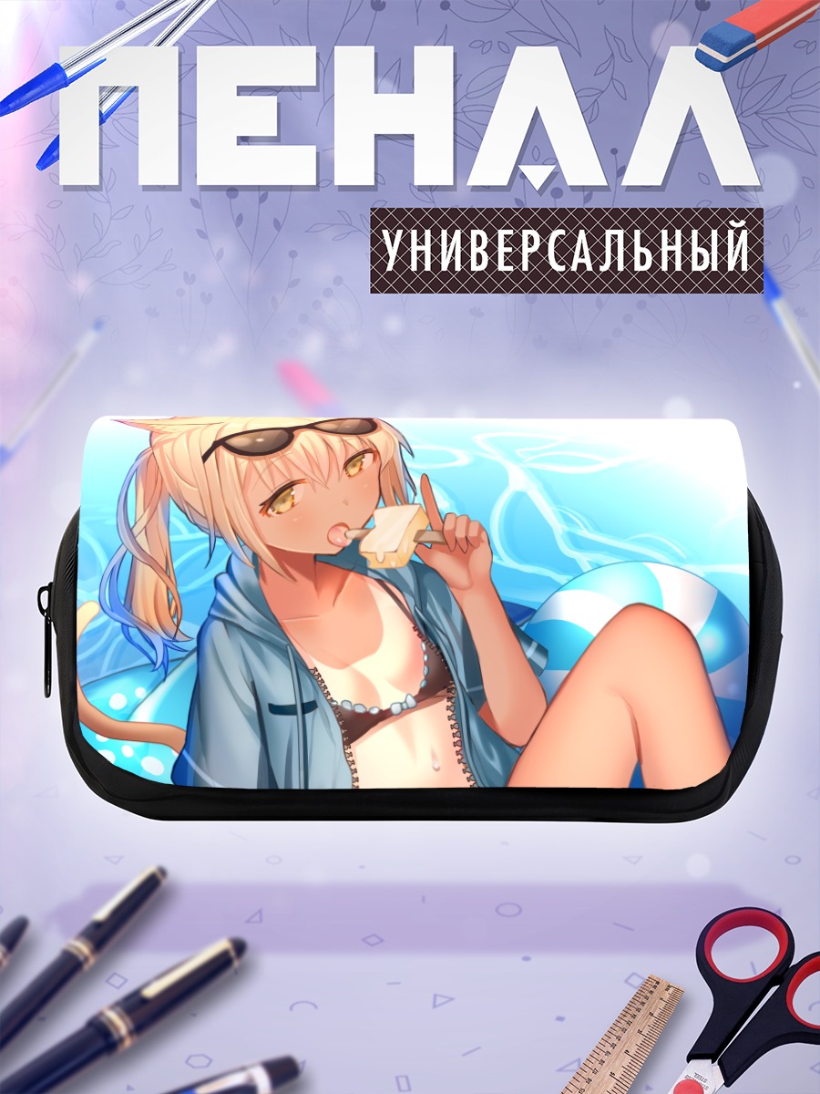 Пенал-косметичка Кошкодевочка на пляже