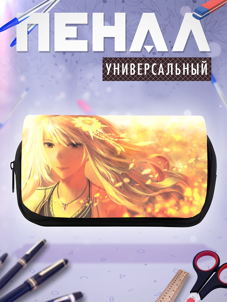 Пенал-косметичка Блондинка в цветах
