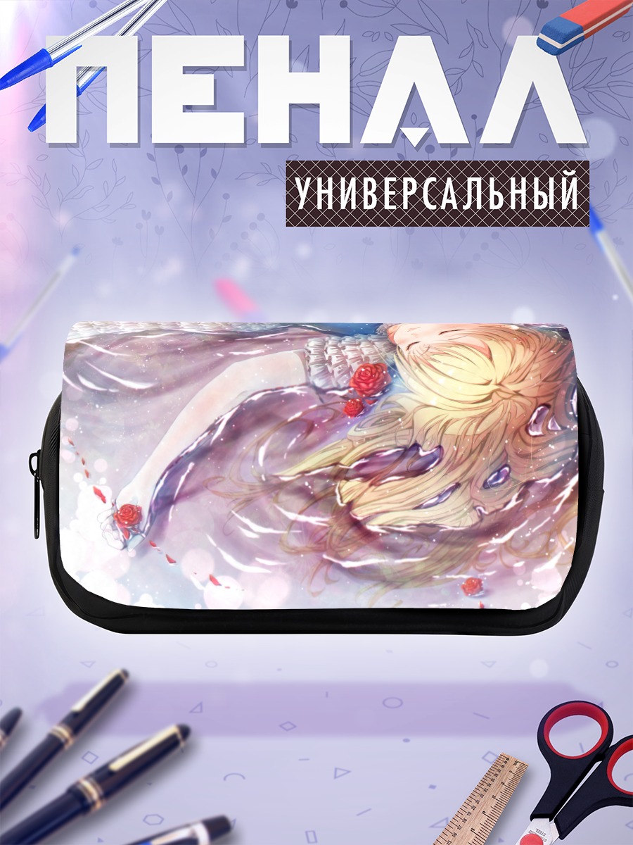 Пенал-косметичка Блондинка в цветах