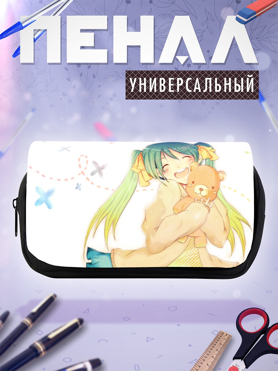 Пенал-косметичка Мику Хацунэ с мишкой