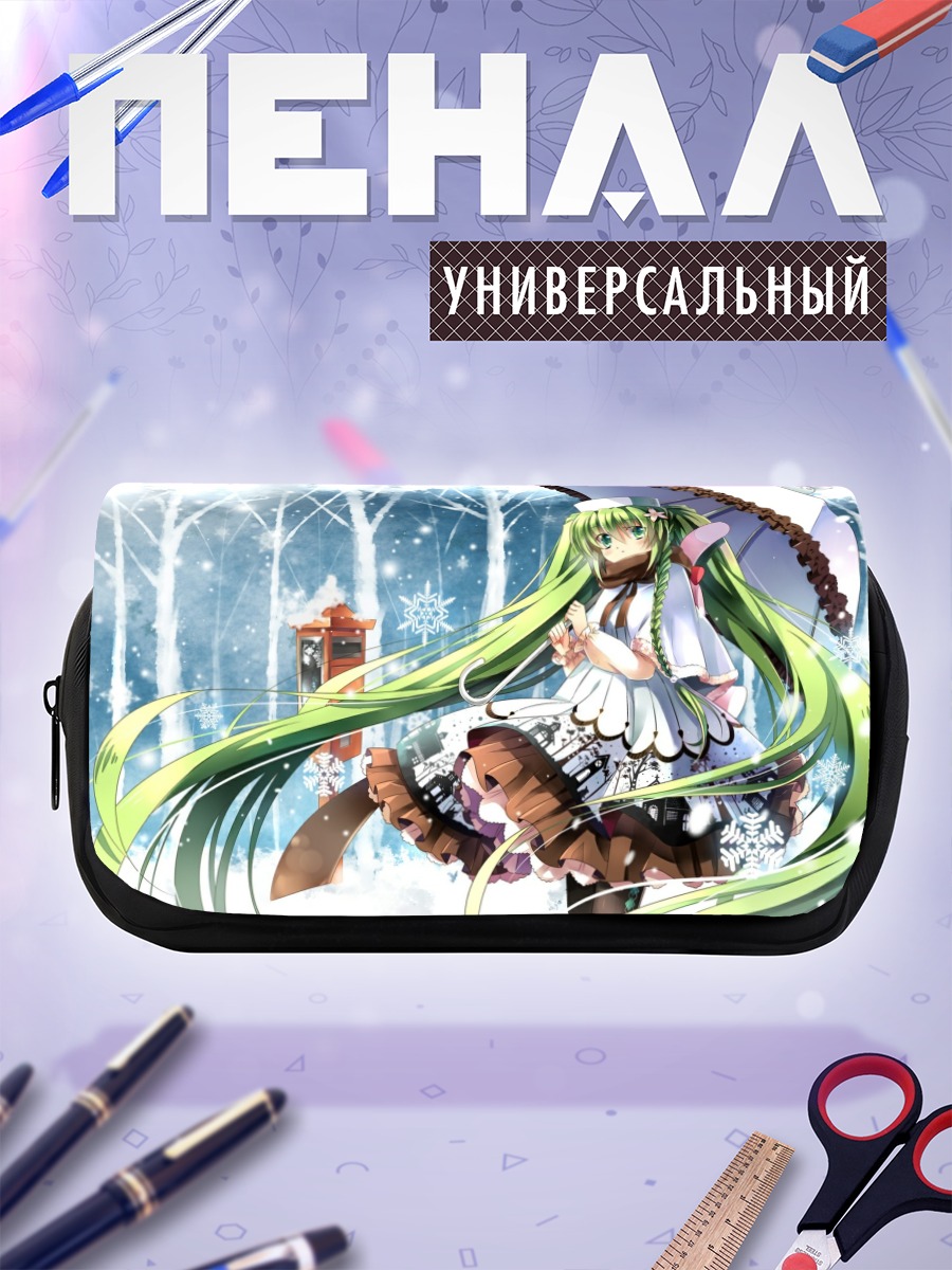 Пенал-косметичка Мику Хацунэ в снегу