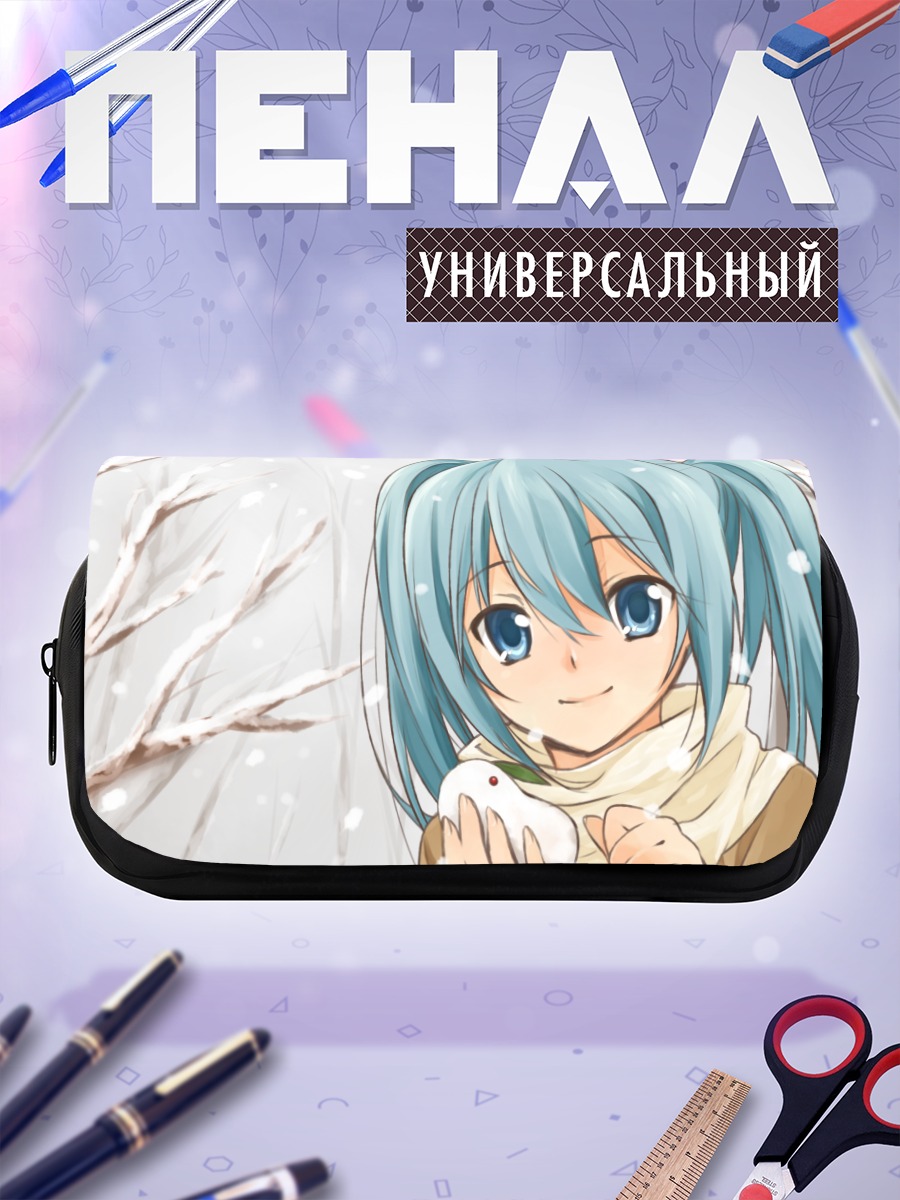 Пенал-косметичка Мику Хацунэ в снегу