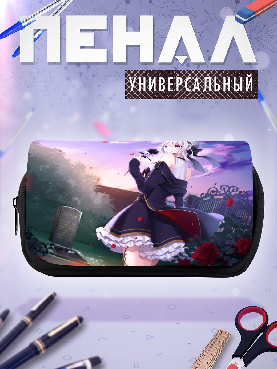 Пенал-косметичка Девушка в розах