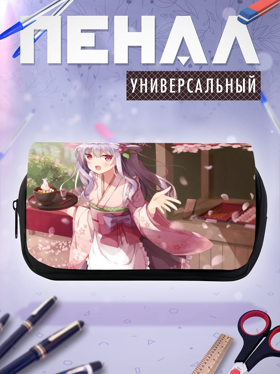 Пенал-косметичка Девушка в сакуре