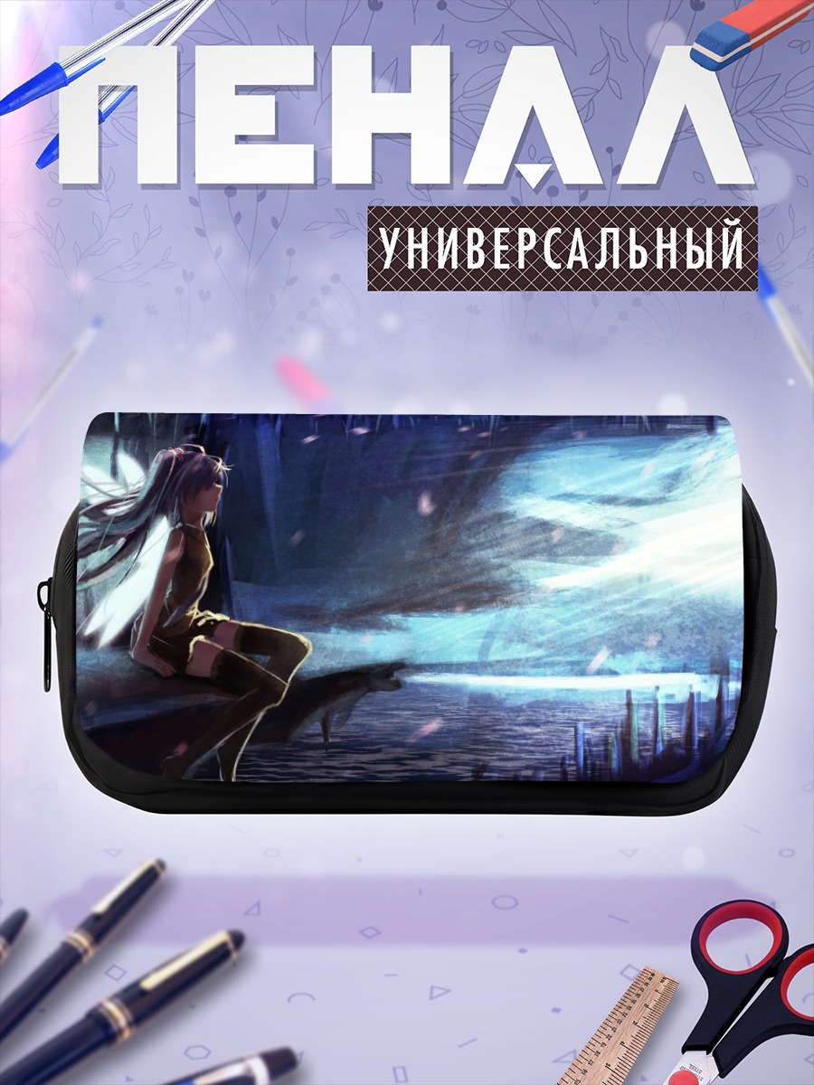 Пенал-косметичка Мику Хацунэ в лесу