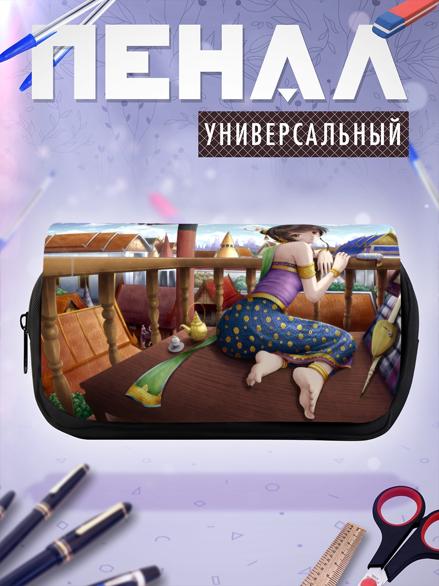 Пенал-косметичка Девушка в пагоде