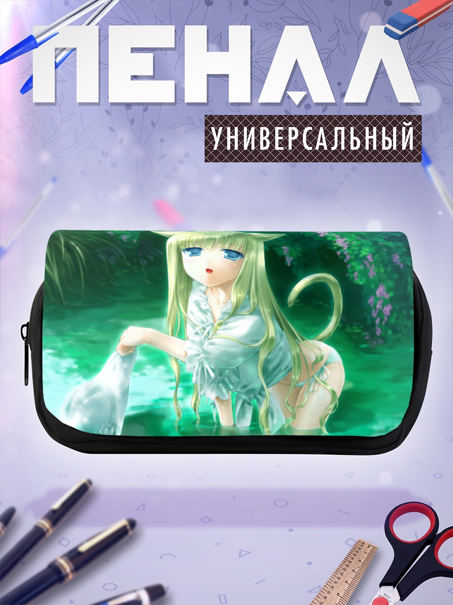Пенал-косметичка Кошкодевочка в цветах