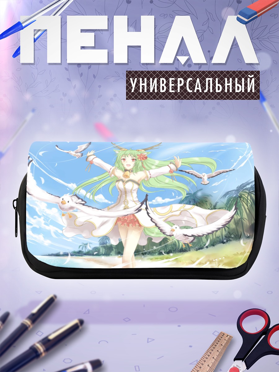 Пенал-косметичка Девушка с птицами