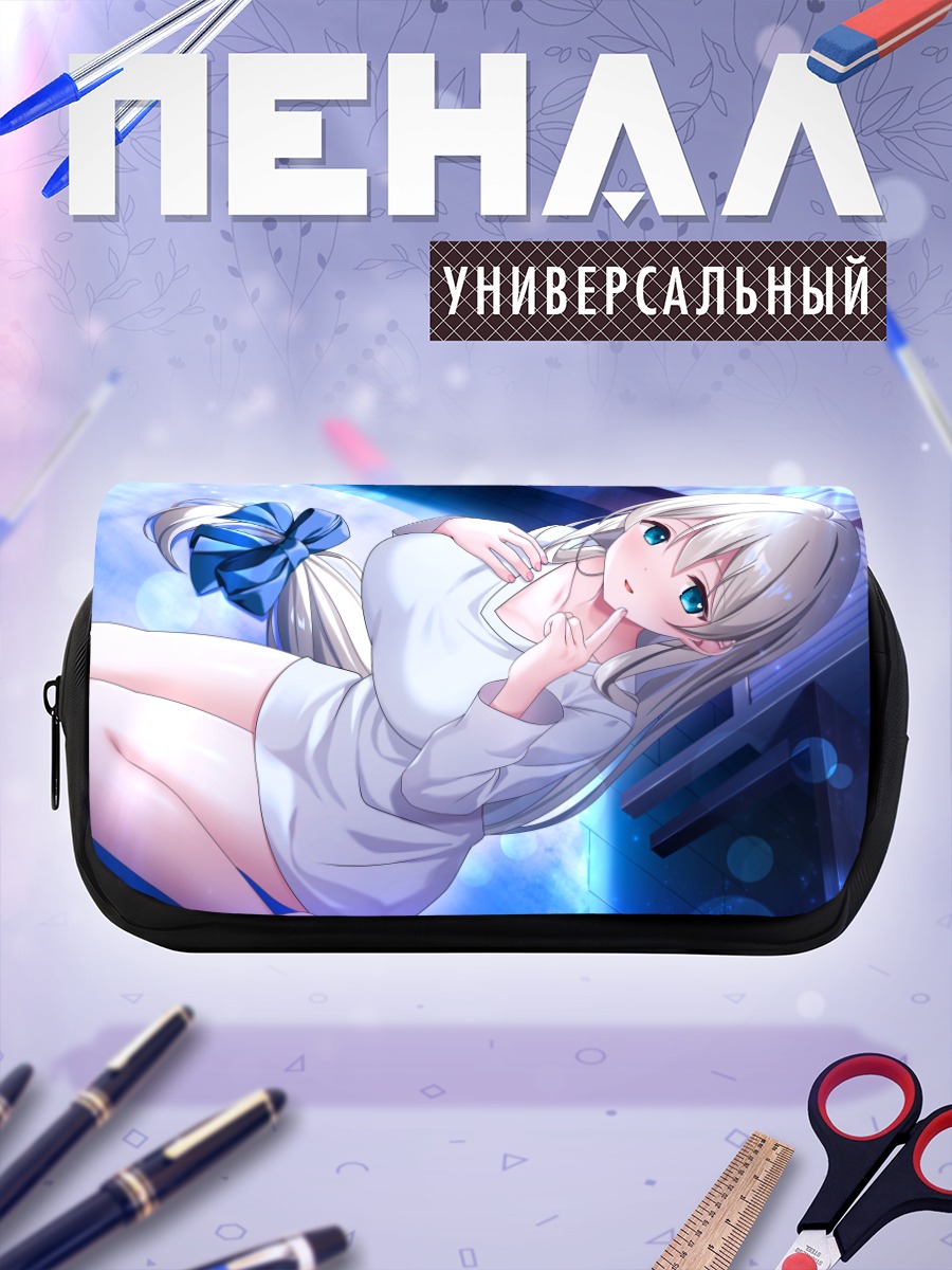 Пенал-косметичка Девушка с бантом