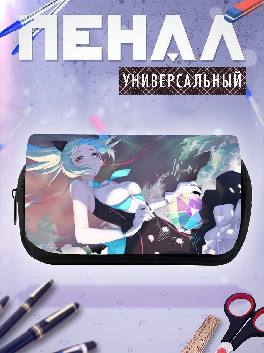 Пенал-косметичка Мику Хацунэ с кристаллом