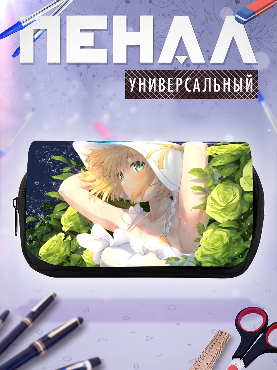 Пенал-косметичка Девушка в розах