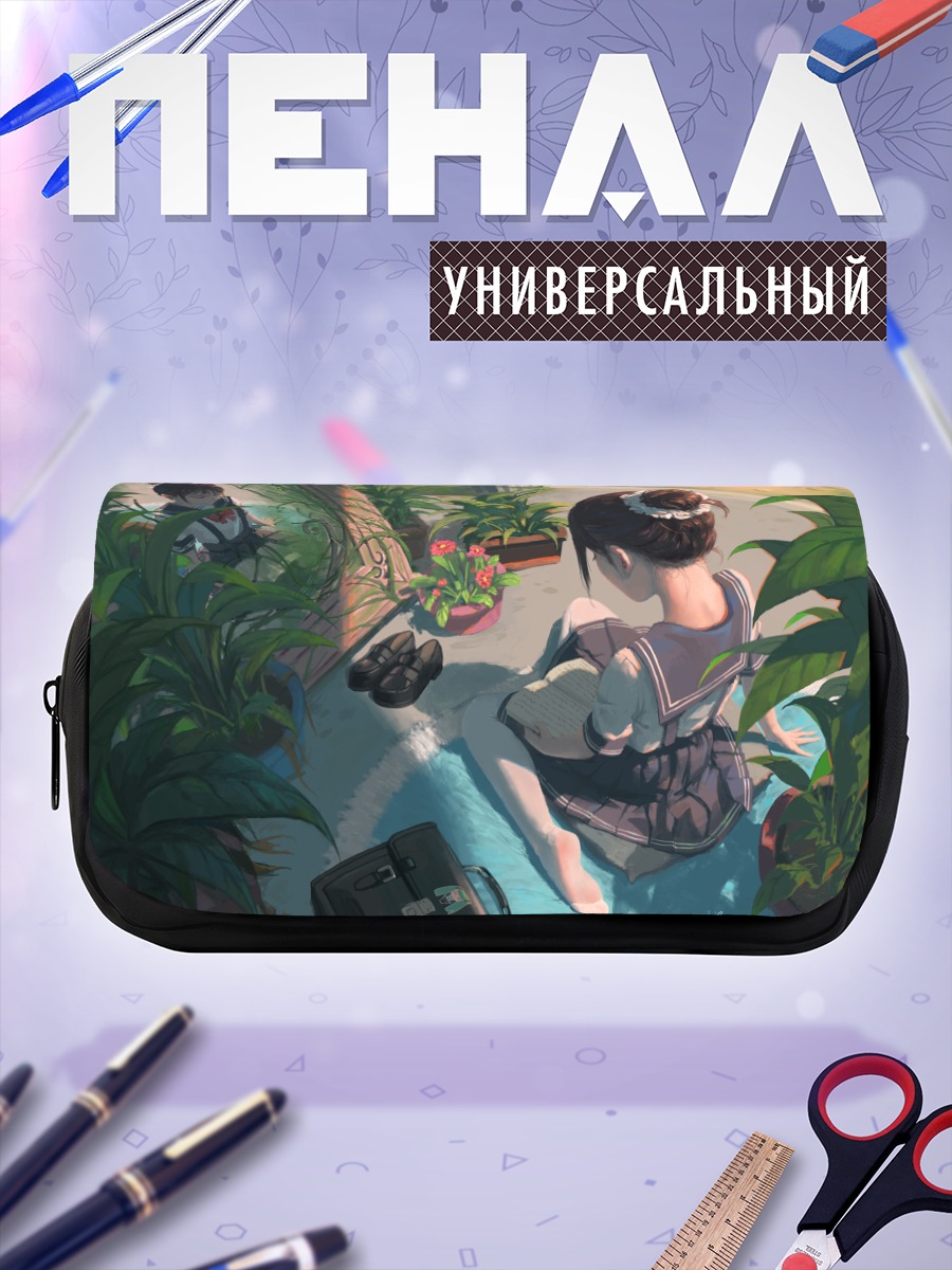Пенал-косметичка Мику Хацунэ в саду