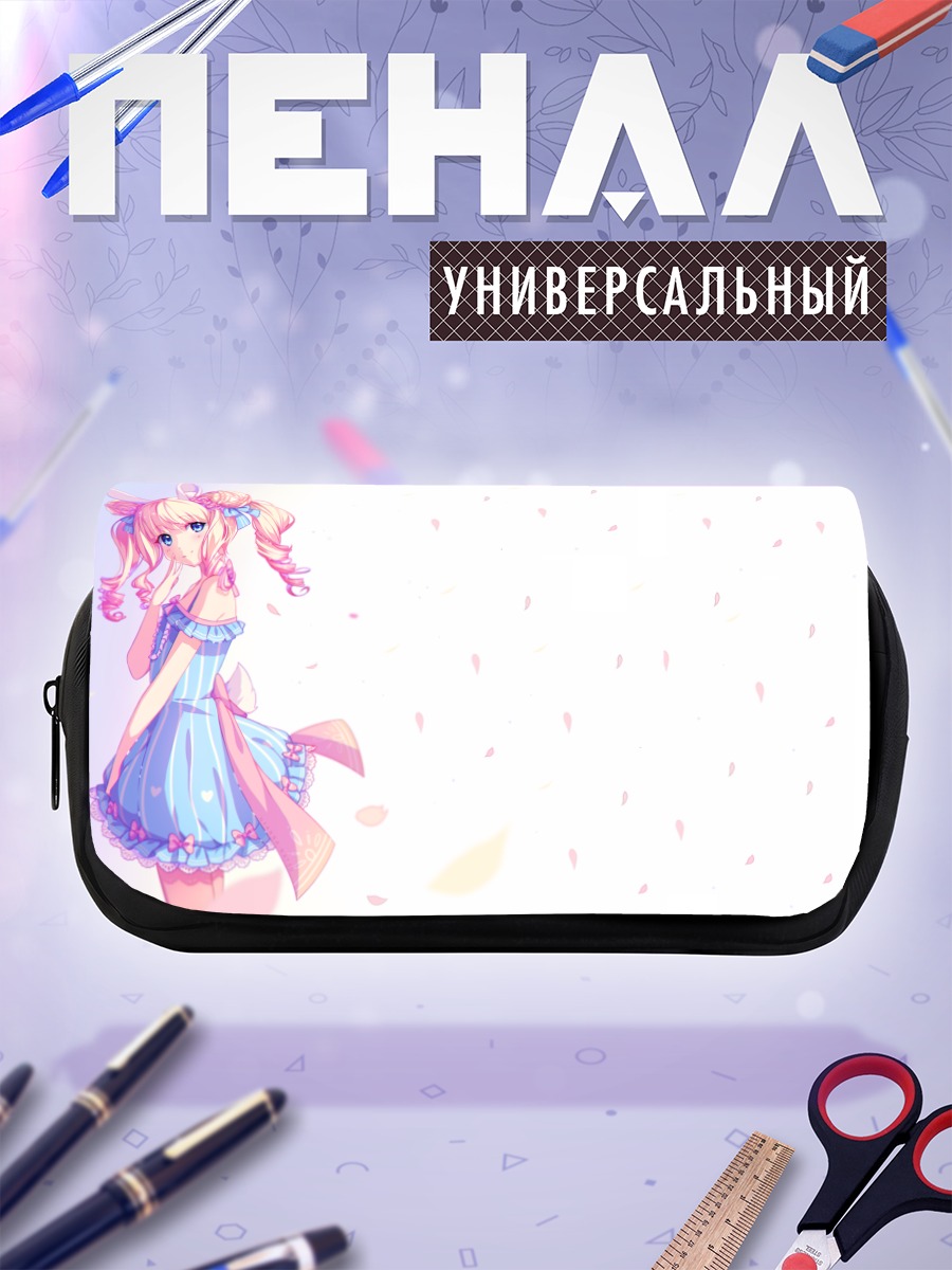 Пенал-косметичка Мику Хацунэ в лепестках