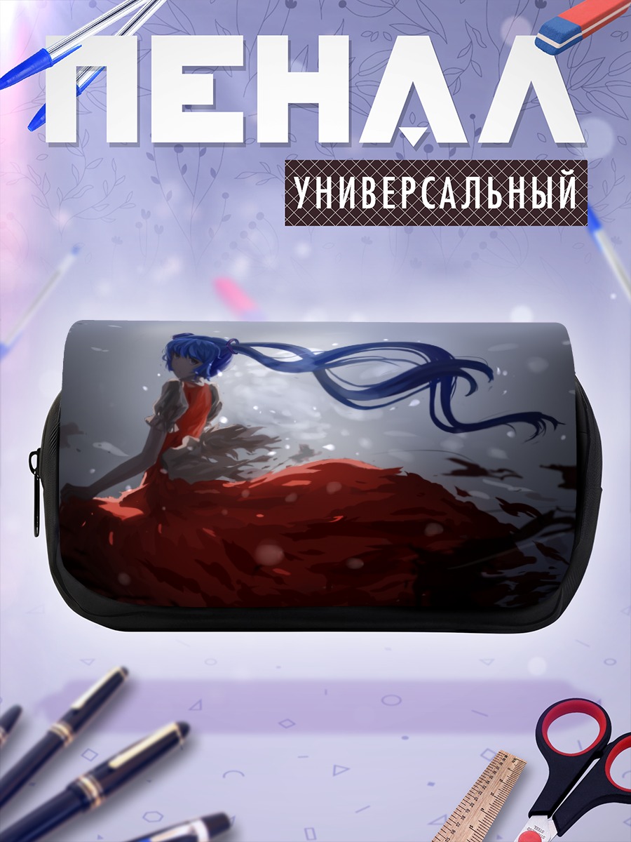Пенал-косметичка Мику Хацунэ в красном