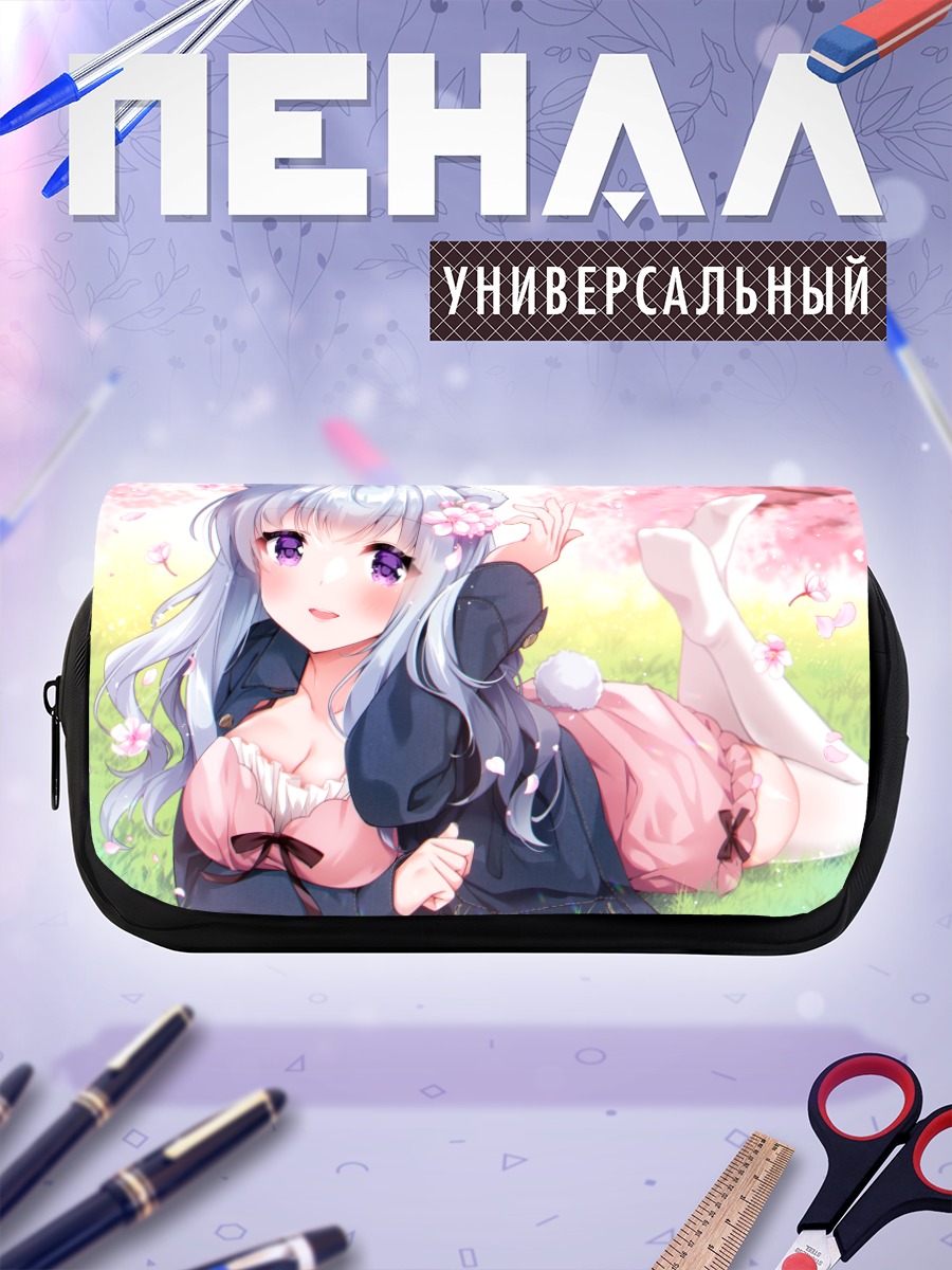 Пенал-косметичка Девушка в сакуре