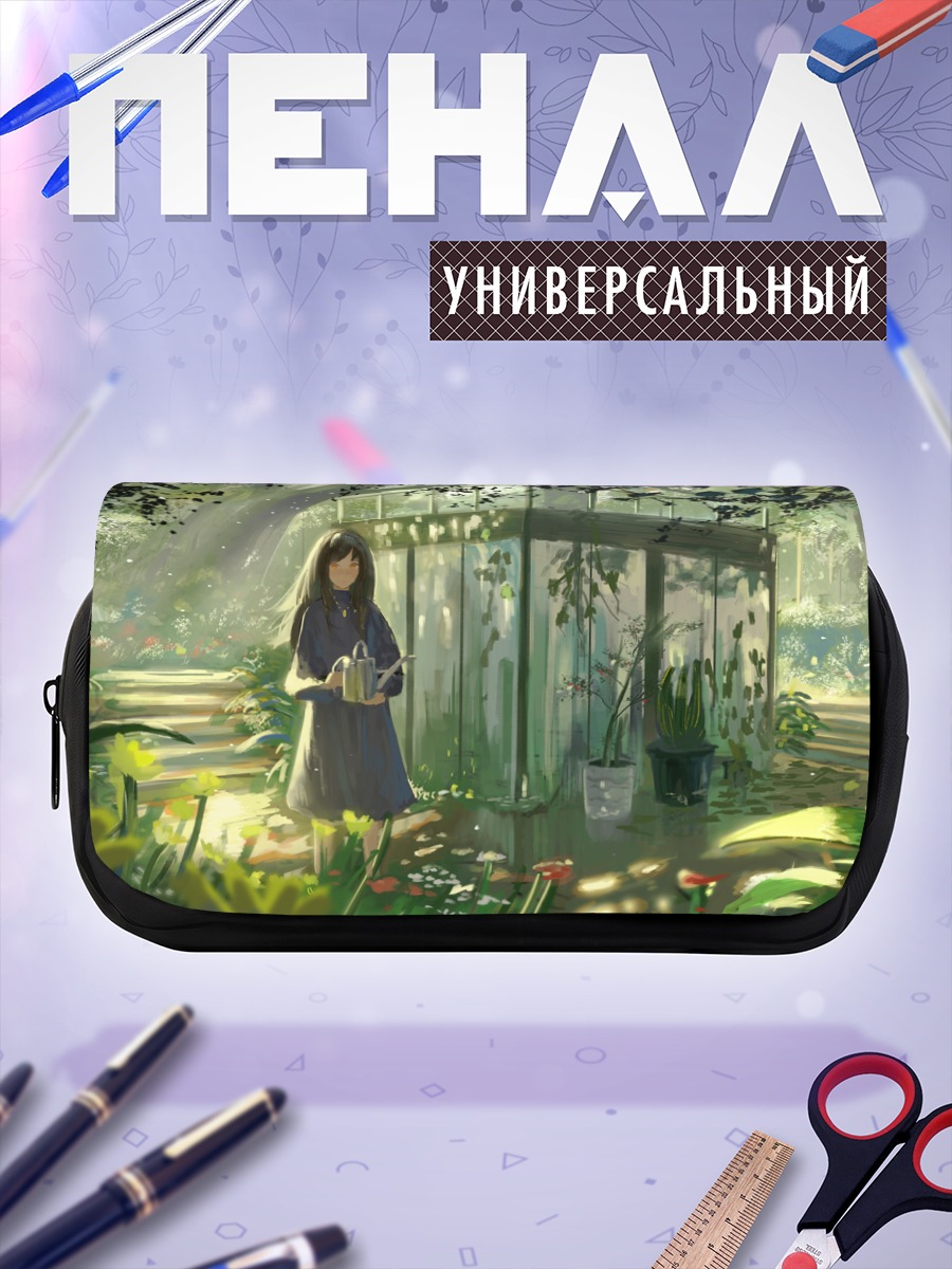 Пенал-косметичка Девушка в цветущем саду