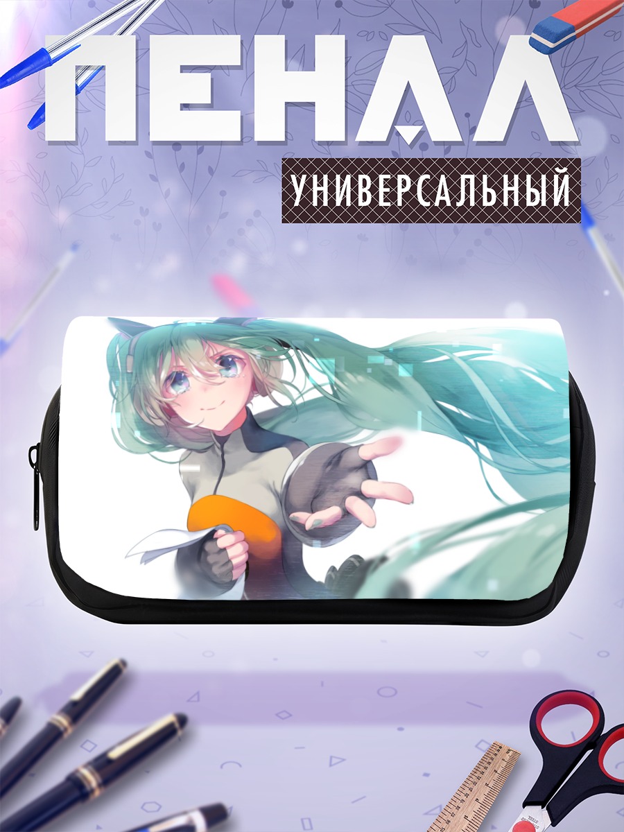 Пенал-косметичка Мику Хацунэ с луком