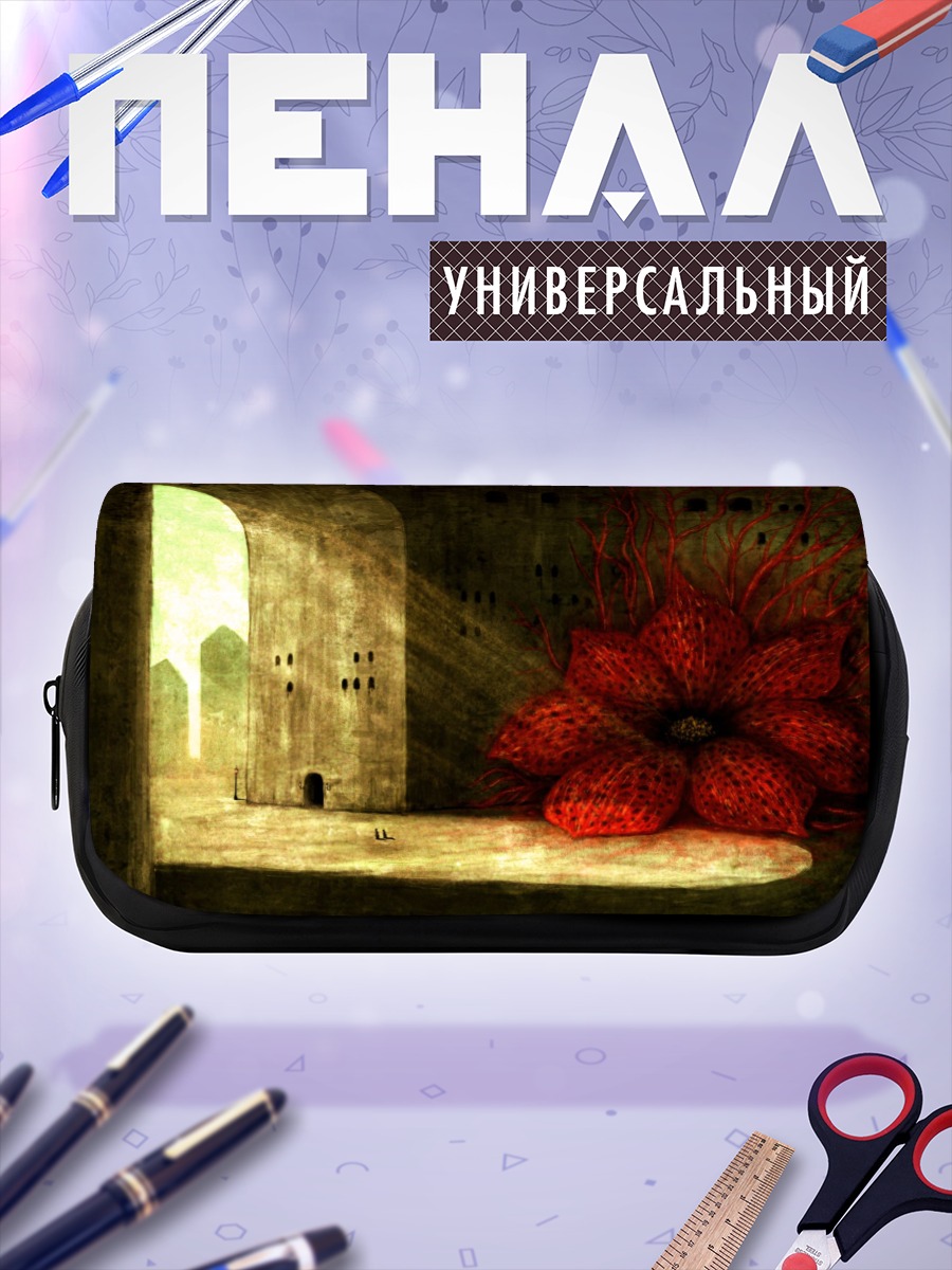 Пенал-косметичка Цветок в руинах