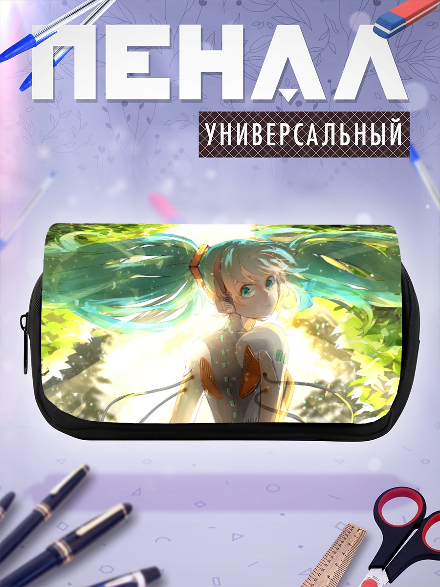 Пенал-косметичка Мику Хацунэ в лесу