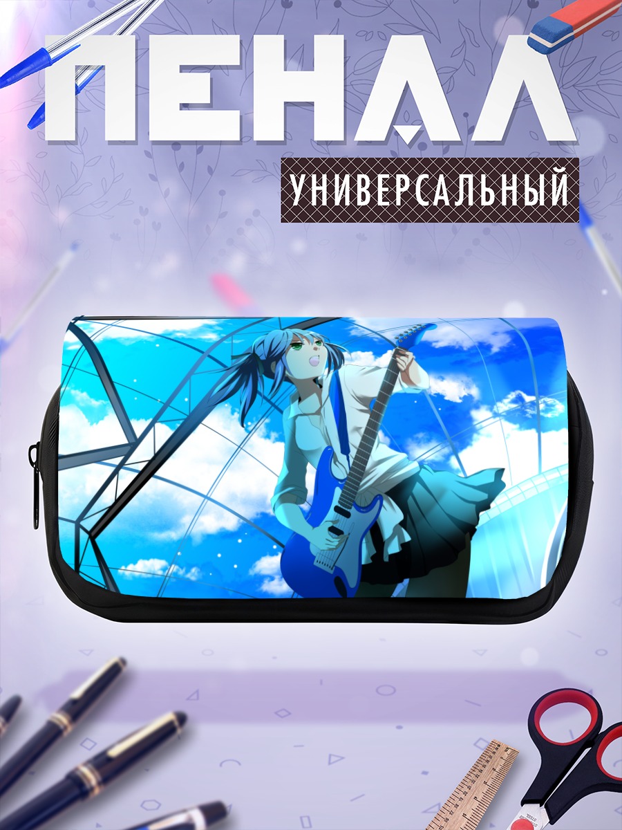 Пенал-косметичка Мику Хацунэ с гитарой