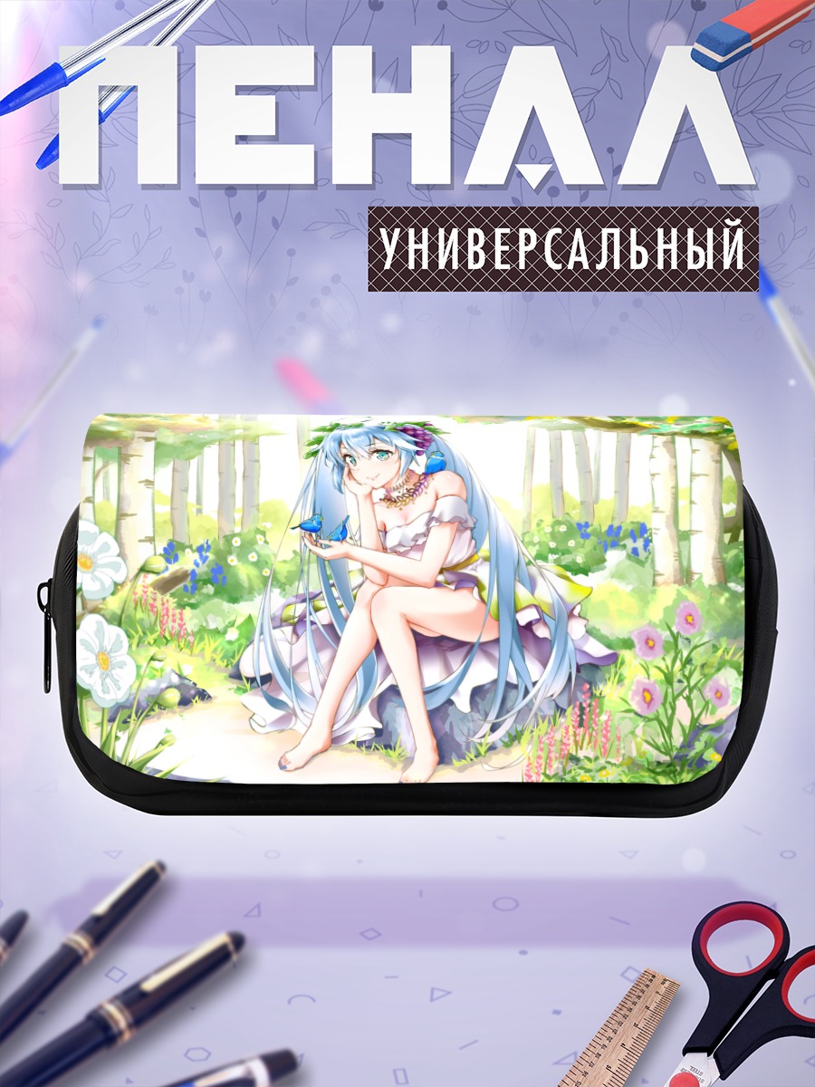 Пенал-косметичка Мику Хацунэ в лесу