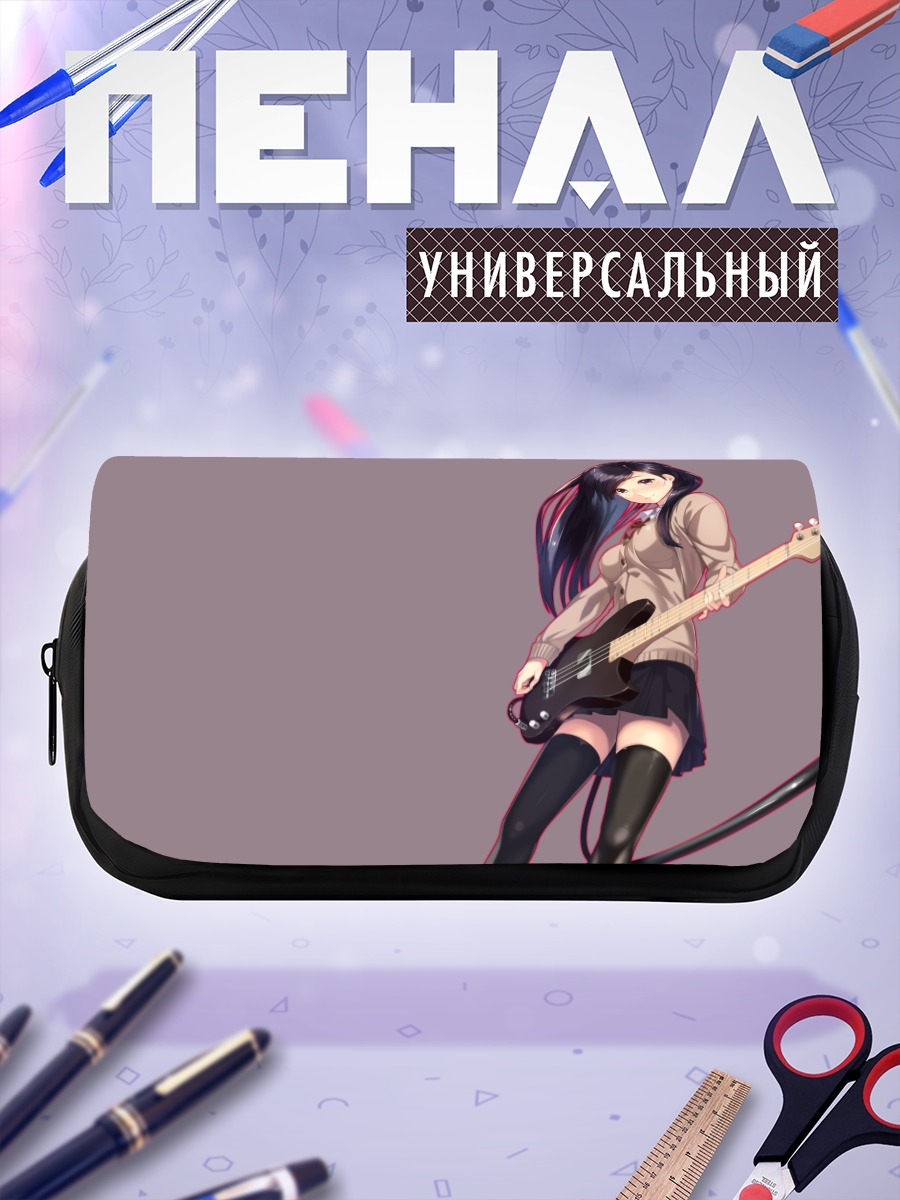 Пенал-косметичка Девушка с бас-гитарой